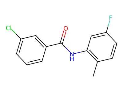 3-chloro-N-(5-fluoro-2-methylphenyl)benzamide structure