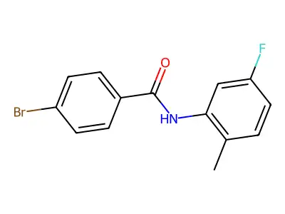 4-bromo-N-(5-fluoro-2-methylphenyl)benzamide structure
