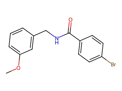4-bromo-N-[(3-methoxyphenyl)methyl]benzamide structure