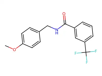 N-[(4-methoxyphenyl)methyl]-3-(trifluoromethyl)benzamide structure