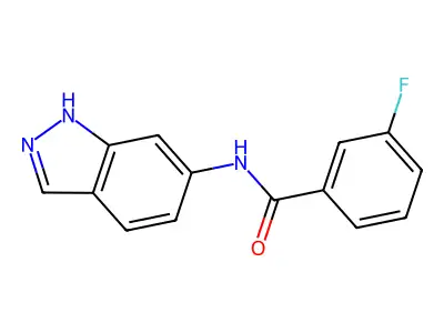 3-fluoro-N-(1H-indazol-6-yl)benzamide structure