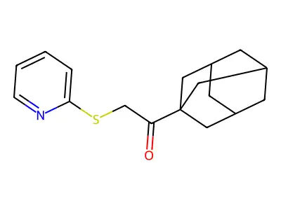1-Adamantanyl-2-(2-pyridylthio)ethan-1-one structure