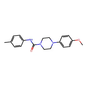 4-(4-methoxyphenyl)-N-(4-methylphenyl)piperazine-1-carboxamide structure