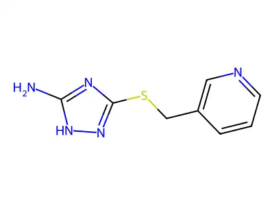 5-(3-pyridylmethylthio)-4H-1,2,4-triazole-3-ylamine structure