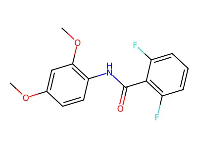 N-(2,4-dimethoxyphenyl)-2,6-difluorobenzamide structure