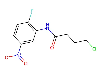4-chloro-N-(2-fluoro-5-nitrophenyl)butanamide structure
