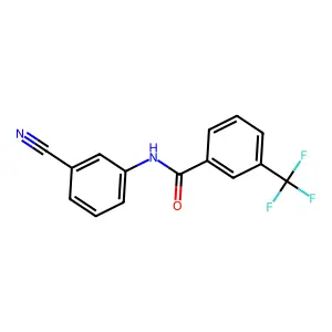 N-(3-cyanophenyl)-3-(trifluoromethyl)benzamide structure