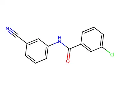 3-chloro-N-(3-cyanophenyl)benzamide structure