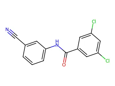 3,5-dichloro-N-(3-cyanophenyl)benzamide structure