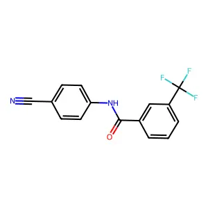N-(4-cyanophenyl)-3-(trifluoromethyl)benzamide structure