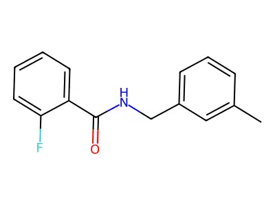2-fluoro-N-[(3-methylphenyl)methyl]benzamide structure