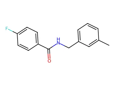 4-fluoro-N-[(3-methylphenyl)methyl]benzamide structure