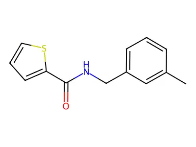 N-[(3-methylphenyl)methyl]thiophene-2-carboxamide structure