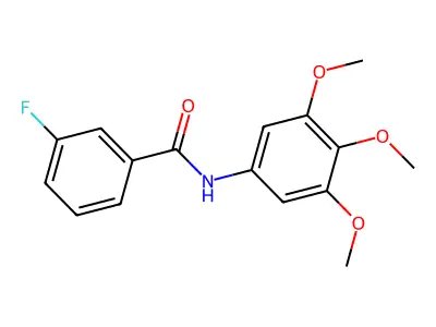 3-fluoro-N-(3,4,5-trimethoxyphenyl)benzamide structure