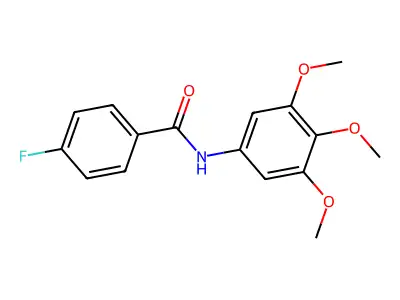 4-fluoro-N-(3,4,5-trimethoxyphenyl)benzamide structure