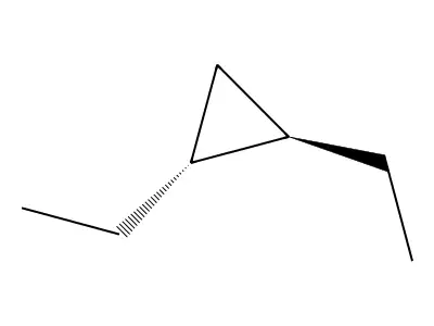 trans-1,2-Diethyl-cyclopropane structure