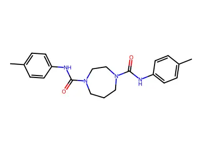1-N,4-N-bis(4-methylphenyl)-1,4-diazepane-1,4-dicarboxamide structure