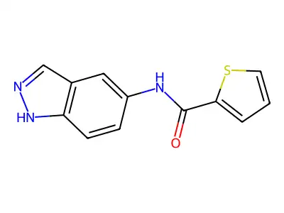 N-(1H-indazol-5-yl)thiophene-2-carboxamide structure