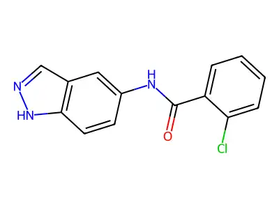 2-chloro-N-(1H-indazol-5-yl)benzamide structure