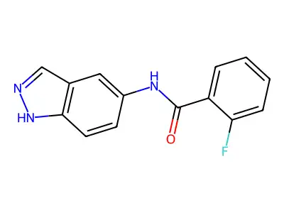 2-fluoro-N-(1H-indazol-5-yl)benzamide structure