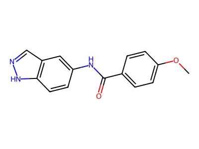 N-1H-Indazol-5-yl-4-methoxybenzamide structure