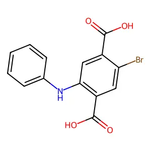 2-苯胺基-5-溴对苯二甲酸 structure