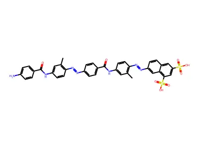 7-((4-(p-((4-(p-Aminobenzamido)-o-tolyl)azo)benzamido)-o-tolyl)azo)-1,3-naphthalenedisulfonic acid structure