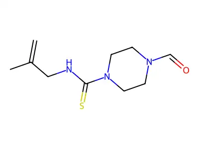 4-formyl-N-(2-methylprop-2-enyl)piperazine-1-carbothioamide structure