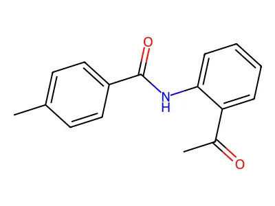 N-(2-acetylphenyl)-4-methylbenzamide structure