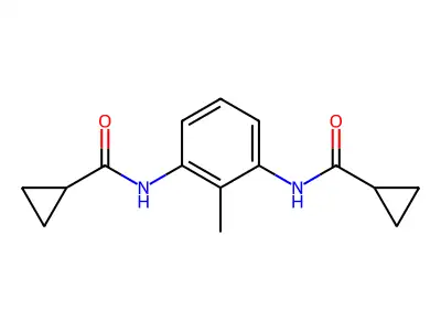 N-[3-(cyclopropanecarbonylamino)-2-methylphenyl]cyclopropanecarboxamide structure