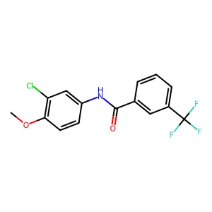 N-(3-chloro-4-methoxyphenyl)-3-(trifluoromethyl)benzamide structure