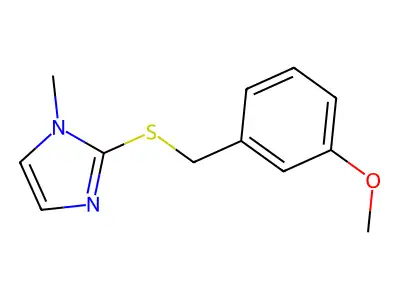 2-[(3-Methoxyphenyl)methylsulfanyl]-1-methylimidazole structure