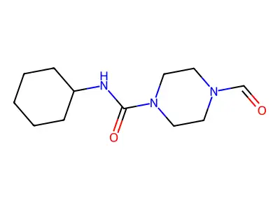 N-cyclohexyl-4-formylpiperazine-1-carboxamide structure