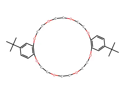 Di-tert-butyldibenzo-24-crown-8 structure