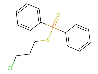 [(3-Chloropropyl)sulfanyl]diphenyl-lambda5-phosphanethione structure
