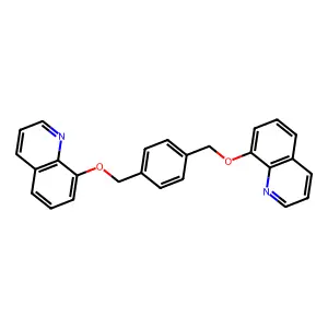 8-[[4-(Quinolin-8-yloxymethyl)phenyl]methoxy]quinoline structure