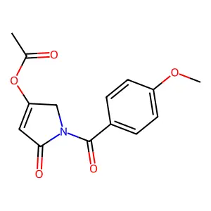 [1-(4-methoxybenzoyl)-5-oxo-2H-pyrrol-3-yl] acetate structure