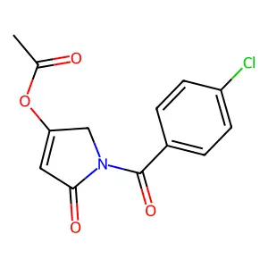 [1-(4-chlorobenzoyl)-5-oxo-2H-pyrrol-3-yl] acetate structure