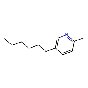 5-Hexyl-2-methyl pyridine structure