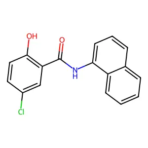 5-chloro-2-hydroxy-N-(naphthalen-1-yl)benzamide structure