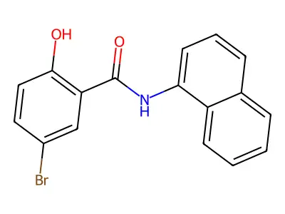 5-Bromo-2-hydroxy-N-1-naphthalenylbenzamide structure