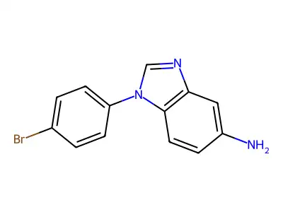 1-(4-bromophenyl)-1H-benzimidazol-5-amine structure