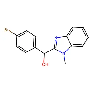 2-Benzimidazolemethanol, alpha-(p-bromophenyl)-1-methyl- structure
