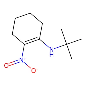 N-tert-butyl-2-nitrocyclohexen-1-amine structure
