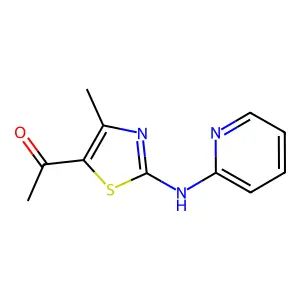 Ethanone, 1-[4-methyl-2-(2-pyridinylamino)-5-thiazolyl]- structure