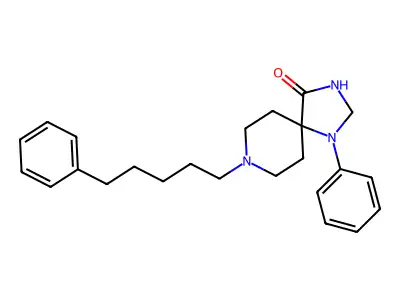 1,3,8-Triazasprio(4.5)decan-4-one, 1-phenyl-8-(5-phenylpentyl)- structure