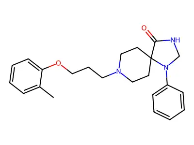 1,3,8-Triazaspiro(4.5)decan-4-one, 1-phenyl-8-(3-(o-tolyloxy)propyl)- structure