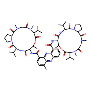 L-Valine, L-threonyl-D-valyl-L-prolyl-N-methylglycyl-N-methyl-,xi-lactone, 1,1'-diamide with 4-methyl-1,9-phenazinedicarboxylic acid10,5,5 structure