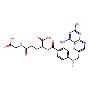 5-(carboxymethylamino)-2-[[4-[(2,4-diaminopteridin-6-yl)methyl-methylamino]benzoyl]amino]-5-oxopentanoic acid structure