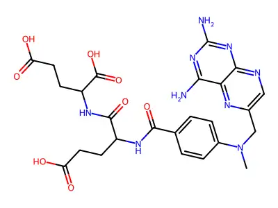 Methotrexate-alpha glutamate structure